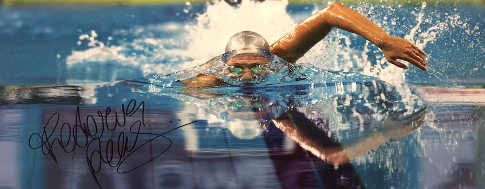 Federica Pellegrini durante una gara di nuoto