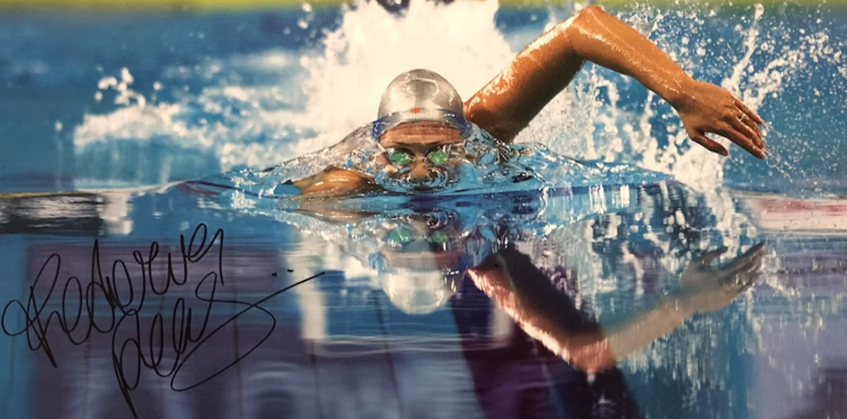 Federica Pellegrini durante una gara di nuoto
